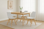 Rocco Tulip Dining Chairs - White - Bargainia.com - 
