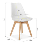 Rocco Tulip Dining Chairs - White - Bargainia.com - 