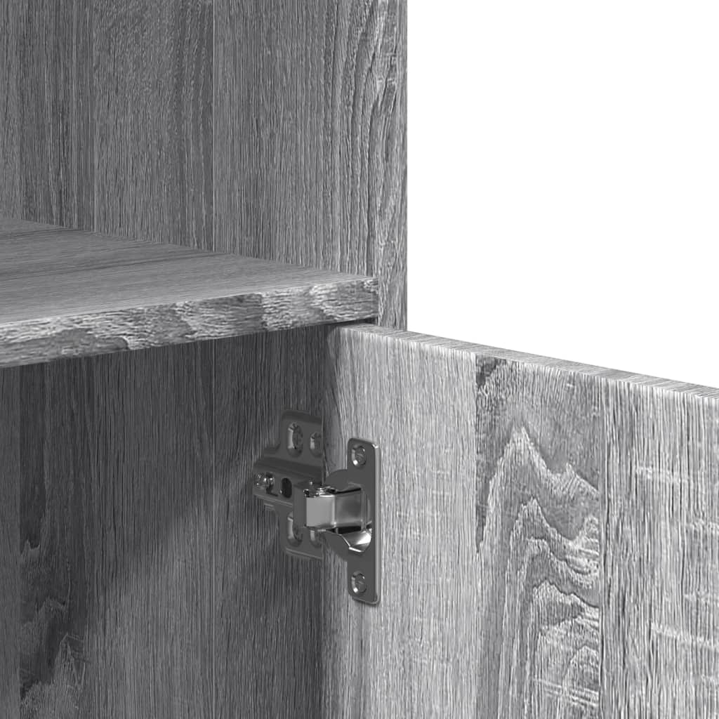 Rolling Cabinet Grey sonoma 55x40x91 cm Engineered Wood - Bargainia.com - 