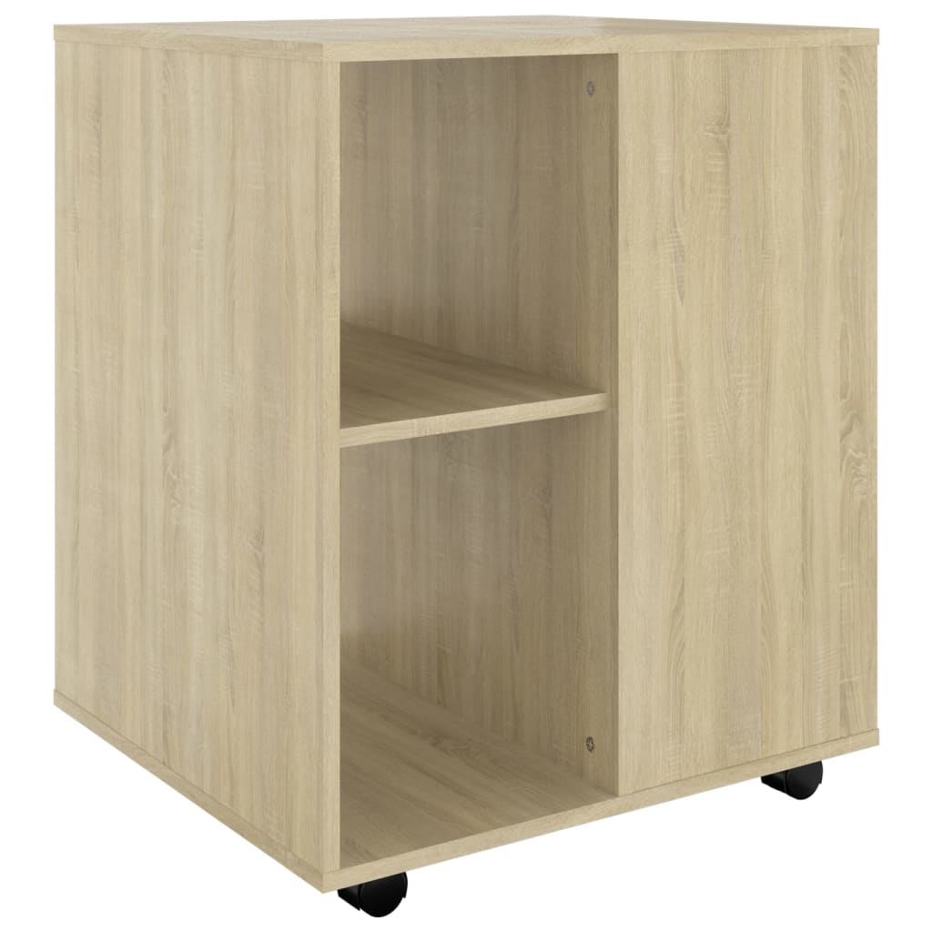 Rolling Cabinet Sonoma Oak 60x53x72 cm Engineered Wood - Bargainia.com - 8720286609996 - 808461