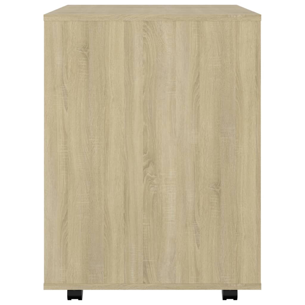 Rolling Cabinet Sonoma Oak 60x53x72 cm Engineered Wood - Bargainia.com - 8720286609996 - 808461