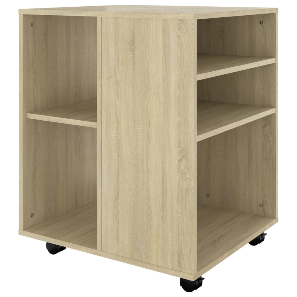 Rolling Cabinet Sonoma Oak 60x53x72 cm Engineered Wood - Bargainia.com - 8720286609996 - 808461