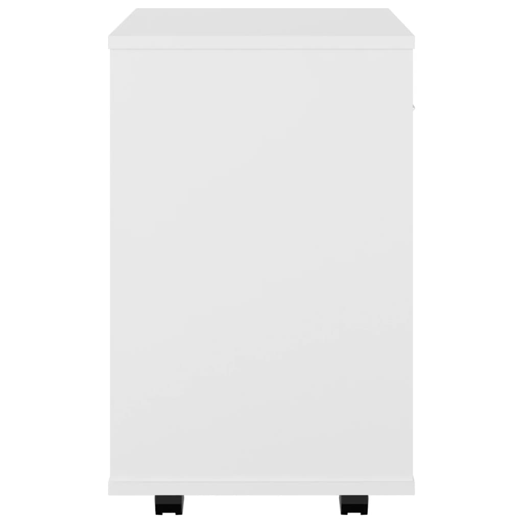 Rolling Cabinet White 46x36x59 cm Engineered Wood - Bargainia.com - 8720286610053 - 808467