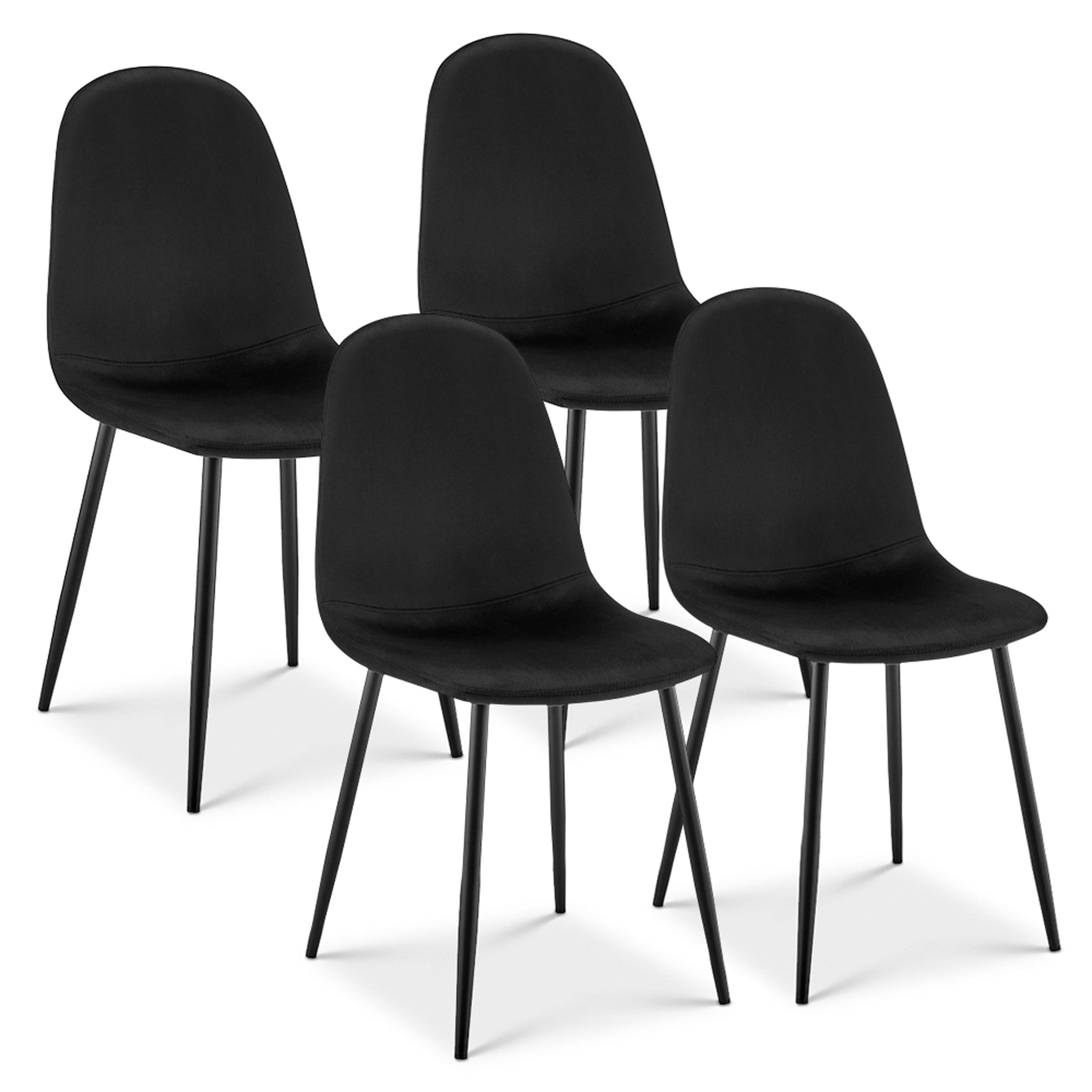 Ron Dining Chair - Black Velvet - Bargainia.com - 5056536130082