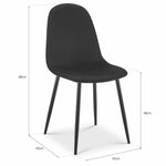 Ron Dining Chair - Black Velvet - Bargainia.com - 5056536130082
