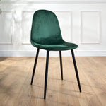 Ron Dining Chair - Emerald Green Velvet - Bargainia.com - 