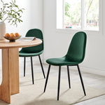 Ron Dining Chair - Emerald Green Velvet - Bargainia.com - 