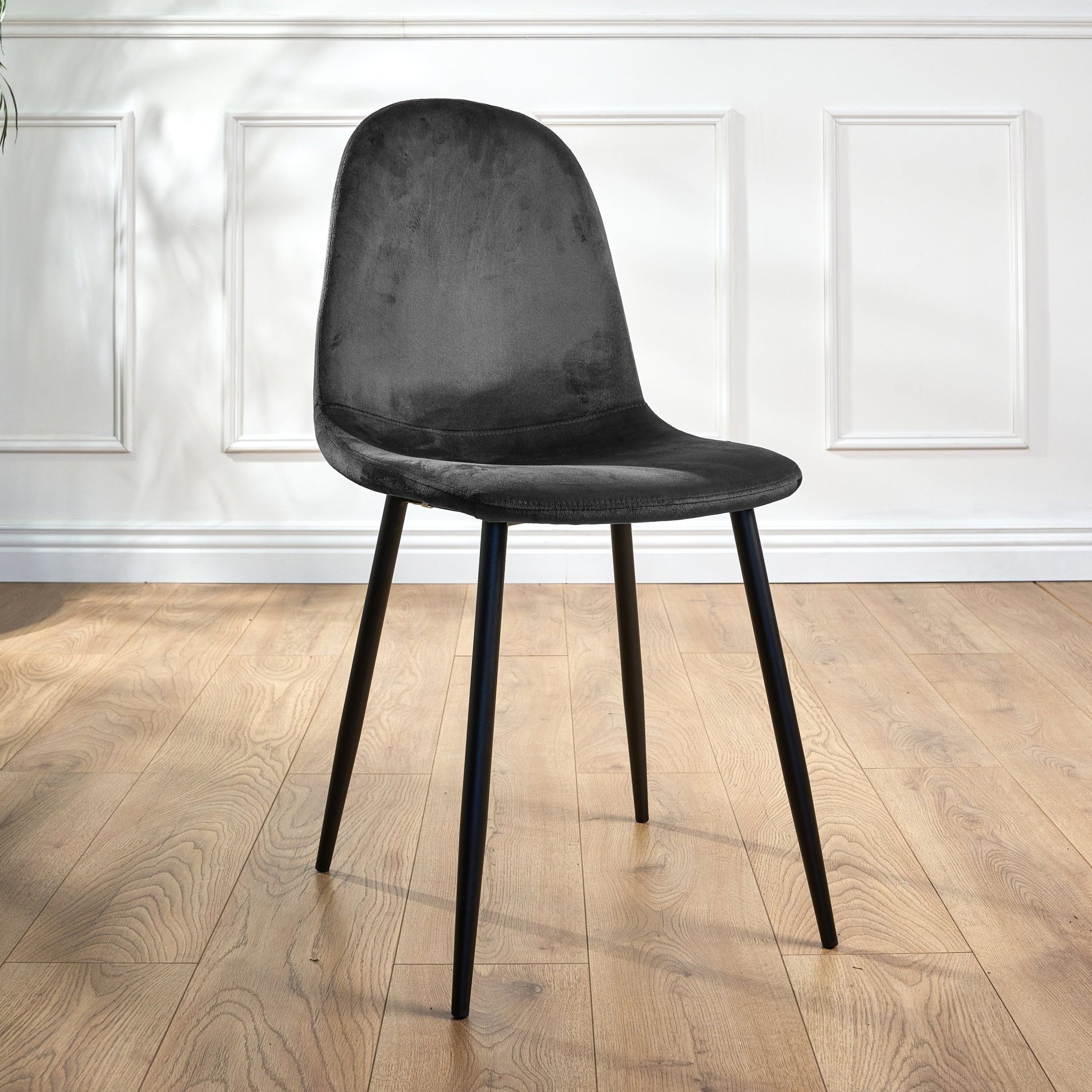 Ron Dining Chair - Grey Velvet Clearance Single