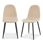 Ron Dining Chair - Ivory White Velvet - Bargainia.com - 