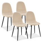 Ron Dining Chair - Ivory White Velvet - Bargainia.com - 