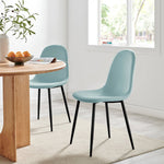 Ron Dining Chair - Velvet Blue - Bargainia.com - 
