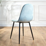 Ron Dining Chair - Velvet Blue - Bargainia.com - 