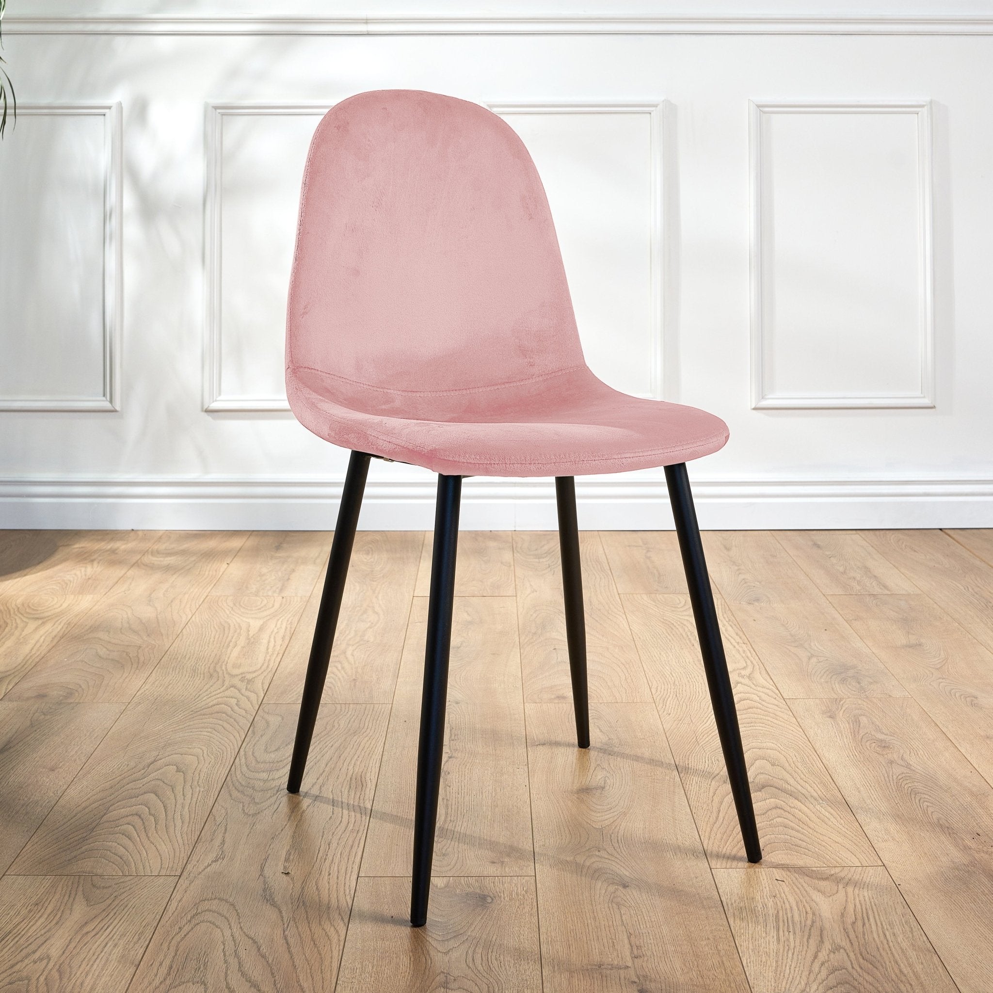Ron Dining Chair - Velvet Pink Clearance Single