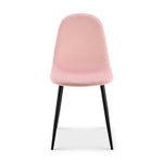 Ron Dining Chair - Velvet Pink - Bargainia.com - 
