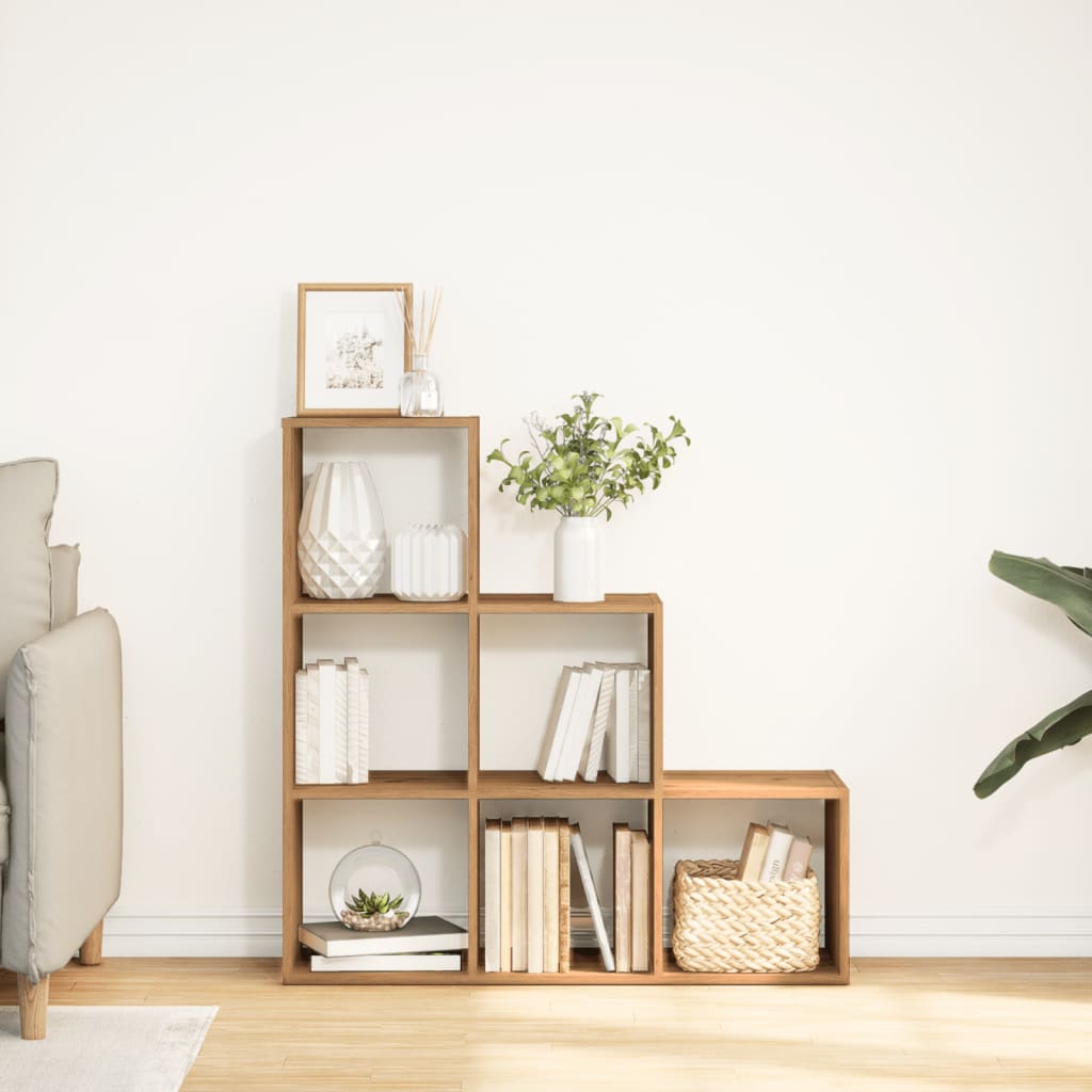 Room Divider Bookcase 3 - Tier Artisan Oak 99x29x99 cm Engineered Wood - Bargainia.com - 8721158500076 - 857966