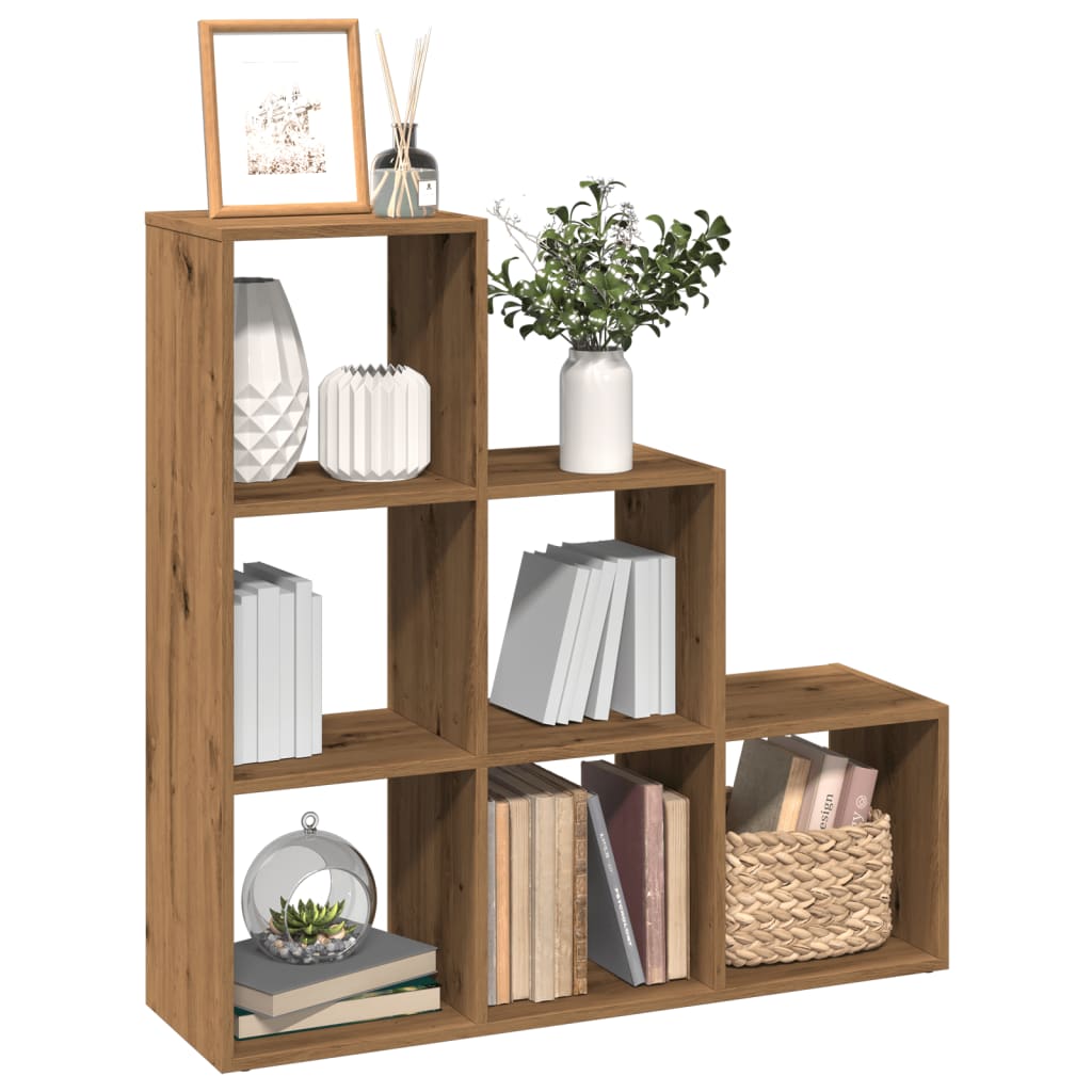 Room Divider Bookcase 3 - Tier Artisan Oak 99x29x99 cm Engineered Wood - Bargainia.com - 8721158500076 - 857966