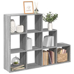 Room Divider Bookcase 3 - Tier Grey Sonoma 137.5x29x103.5 cm Engineered Wood - Bargainia.com - 
