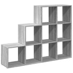 Room Divider Bookcase 3 - Tier Grey Sonoma 137.5x29x103.5 cm Engineered Wood - Bargainia.com - 