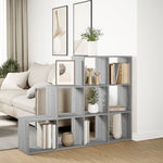 Room Divider Bookcase 3 - Tier Grey Sonoma 137.5x29x103.5 cm Engineered Wood - Bargainia.com - 