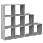 Room Divider Bookcase 3 - Tier Grey Sonoma 137.5x29x103.5 cm Engineered Wood - Bargainia.com - 