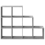 Room Divider Bookcase 3 - Tier Grey Sonoma 137.5x29x103.5 cm Engineered Wood - Bargainia.com - 