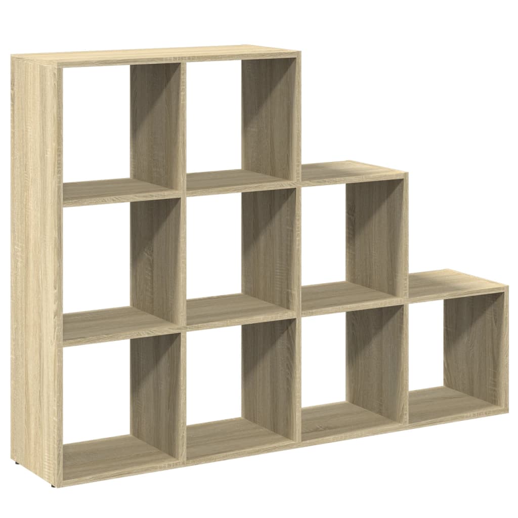 Room Divider Bookcase 3 - Tier Sonoma Oak 137.5x29x103.5 cm Engineered Wood - Bargainia.com - 