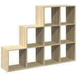 Room Divider Bookcase 3 - Tier Sonoma Oak 137.5x29x103.5 cm Engineered Wood - Bargainia.com - 