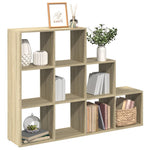 Room Divider Bookcase 3 - Tier Sonoma Oak 137.5x29x103.5 cm Engineered Wood - Bargainia.com - 