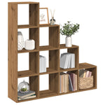 Room Divider Bookcase 4 - Tier Artisan Oak 131.5x29x131.5 cm Engineered Wood - Bargainia.com - 