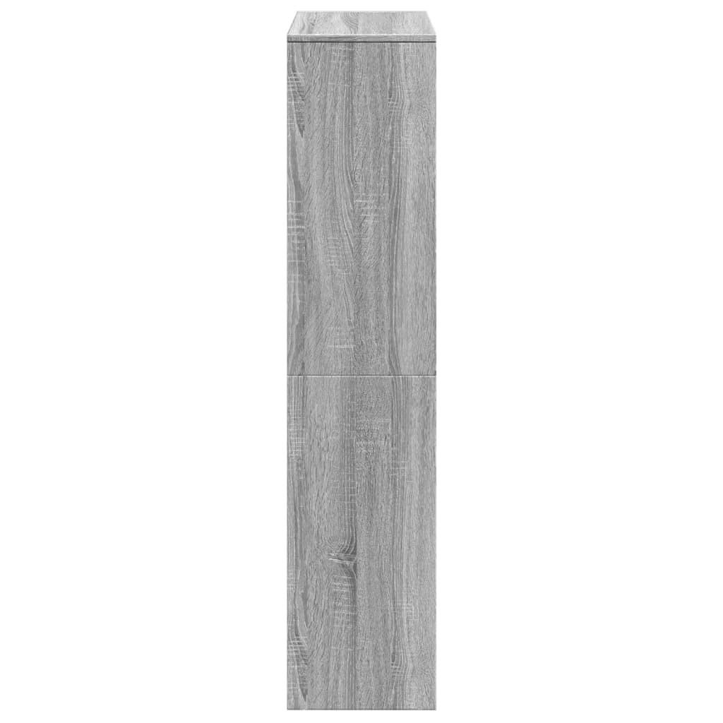 Room Divider Bookcase 4 - Tier Grey Sonoma 131.5x29x131.5 cm Engineered Wood - Bargainia.com - 