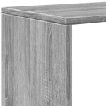 Room Divider Bookcase 4 - Tier Grey Sonoma 131.5x29x131.5 cm Engineered Wood - Bargainia.com - 