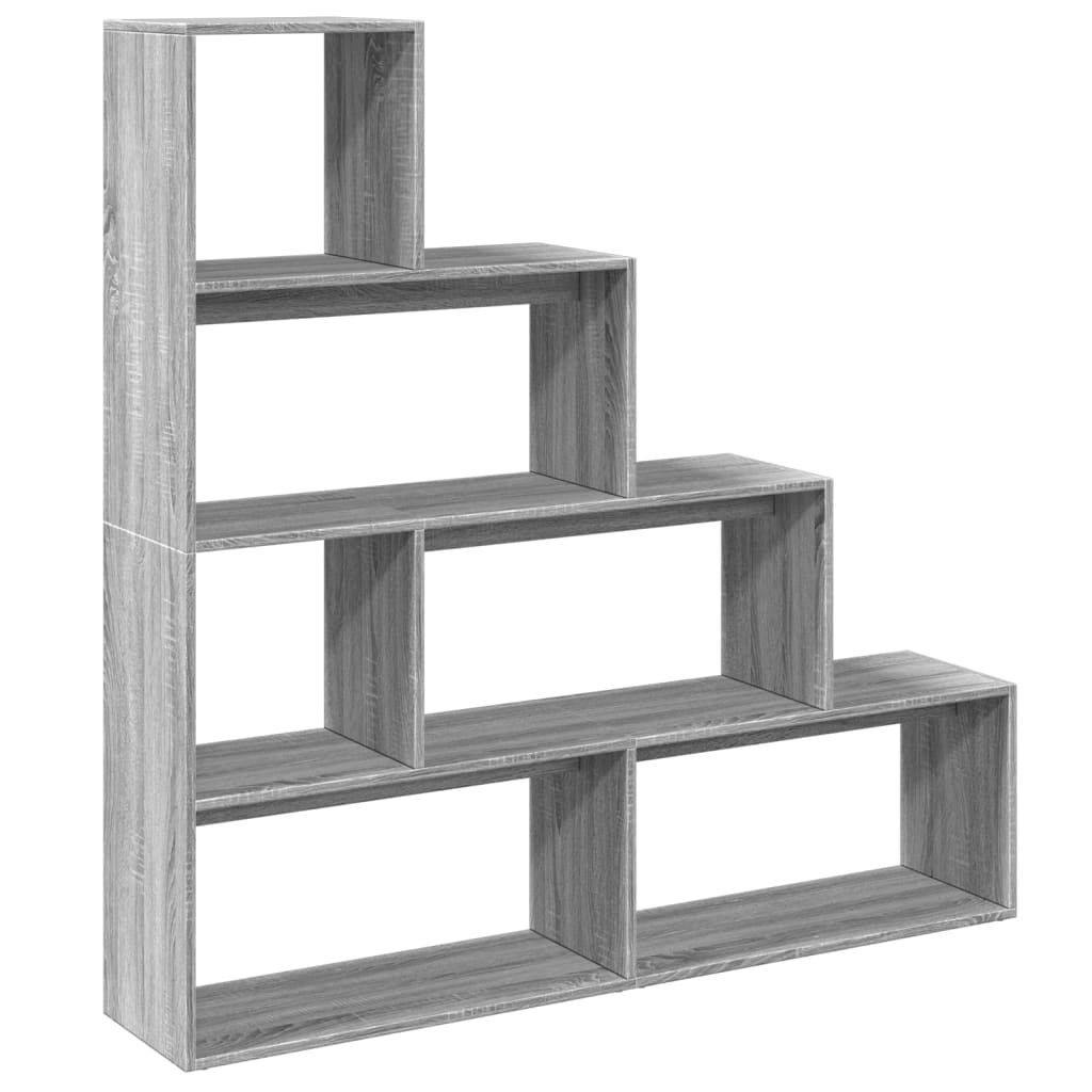 Room Divider Bookcase 4 - Tier Grey Sonoma 143.5x29x143.5 cm Engineered Wood - Bargainia.com - 8721158500403 - 857999