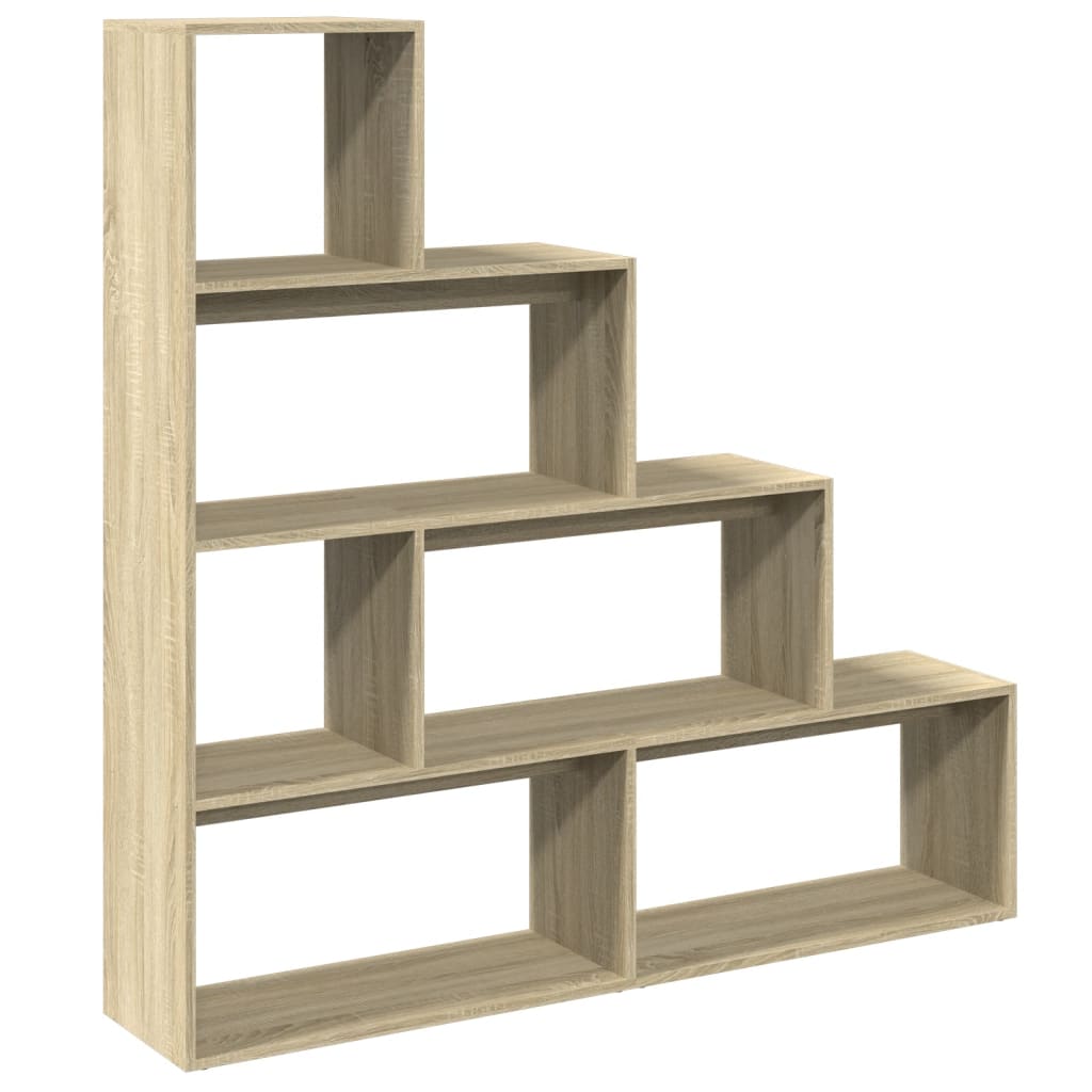 Room Divider Bookcase 4 - Tier Sonoma Oak 143.5x29x143.5 cm Engineered Wood - Bargainia.com - 8721158500373 - 857996