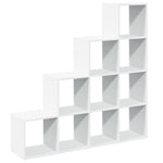 Room Divider Bookcase 4 - Tier White 131.5x29x131.5 cm Engineered Wood - Bargainia.com - 