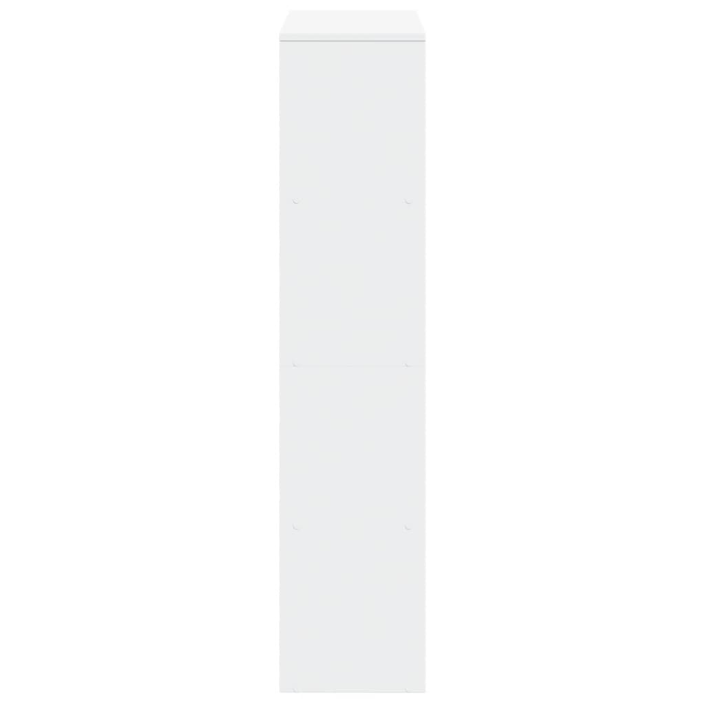 Room Divider Bookcase 4 - Tier White 131.5x29x131.5 cm Engineered Wood - Bargainia.com - 