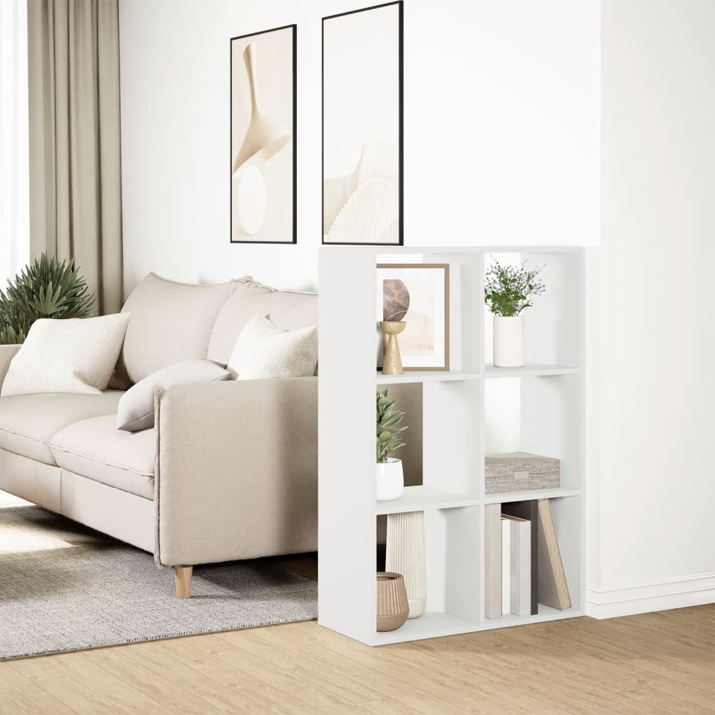 Room Divider Bookcase White 69.5x29x103.5 cm Engineered Wood - Bargainia.com - 8721158500533 - 858012