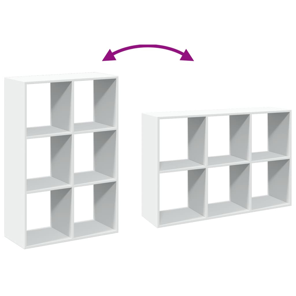 Room Divider Bookcase White 69.5x29x103.5 cm Engineered Wood - Bargainia.com - 8721158500533 - 858012