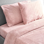 Rose Pink Teddy Fleece Duvet & Two Pillow Covers Set Super Soft - Hibernate Cosy Collection - Bargainia.com - 