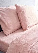 Rose Pink Teddy Fleece Duvet & Two Pillow Covers Set Super Soft - Hibernate Cosy Collection - Bargainia.com - 