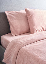 Rose Pink Teddy Fleece Duvet & Two Pillow Covers Set Super Soft - Hibernate Cosy Collection - Bargainia.com - 