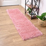 Rose Pink Thick Shaggy Rug - California - Bargainia.com - 