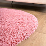 Rose Pink Thick Shaggy Rug - California - Bargainia.com - 