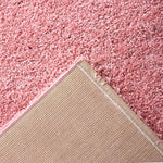 Rose Pink Thick Shaggy Rug - California - Bargainia.com - 