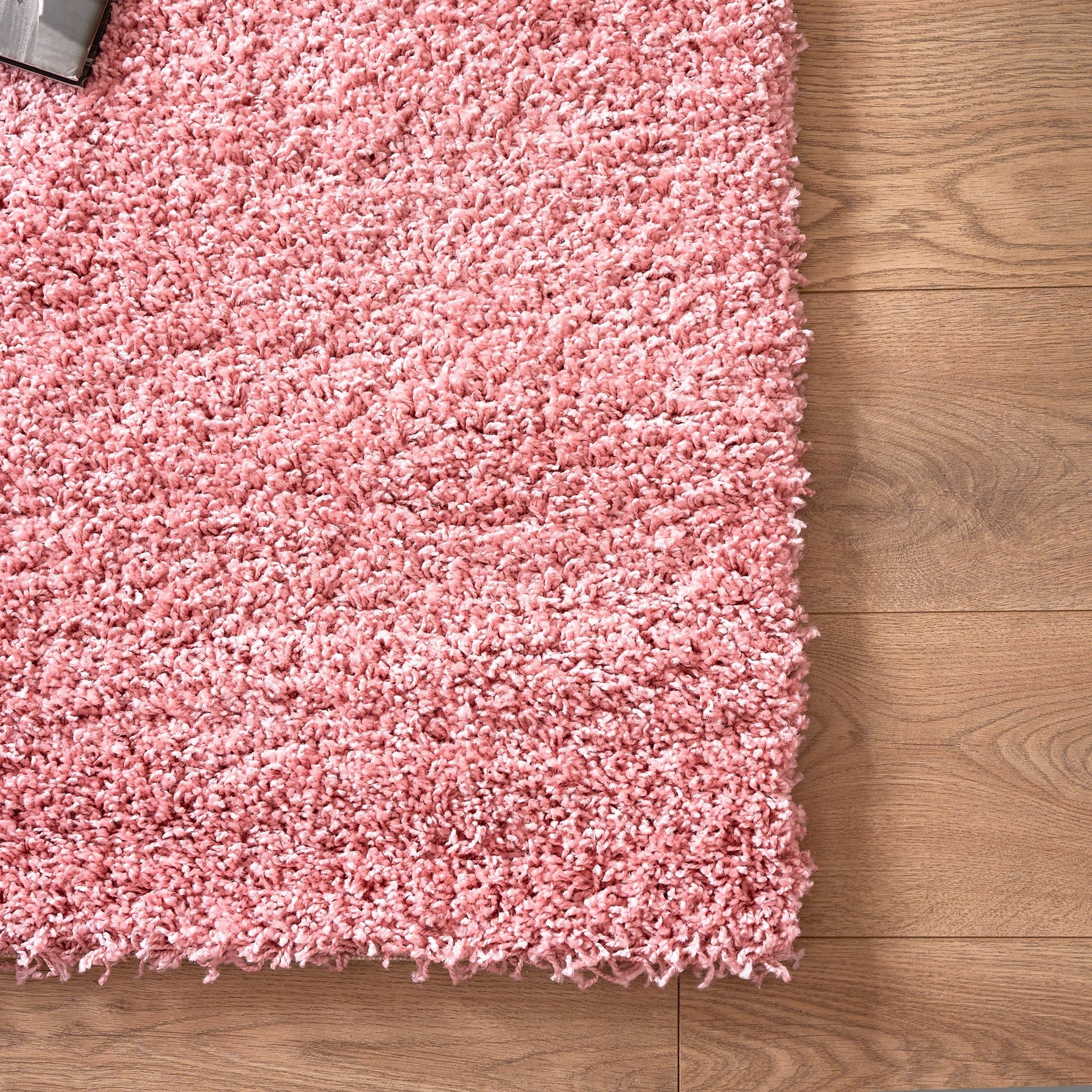 Rose Pink Thick Shaggy Rug - California - Bargainia.com - 