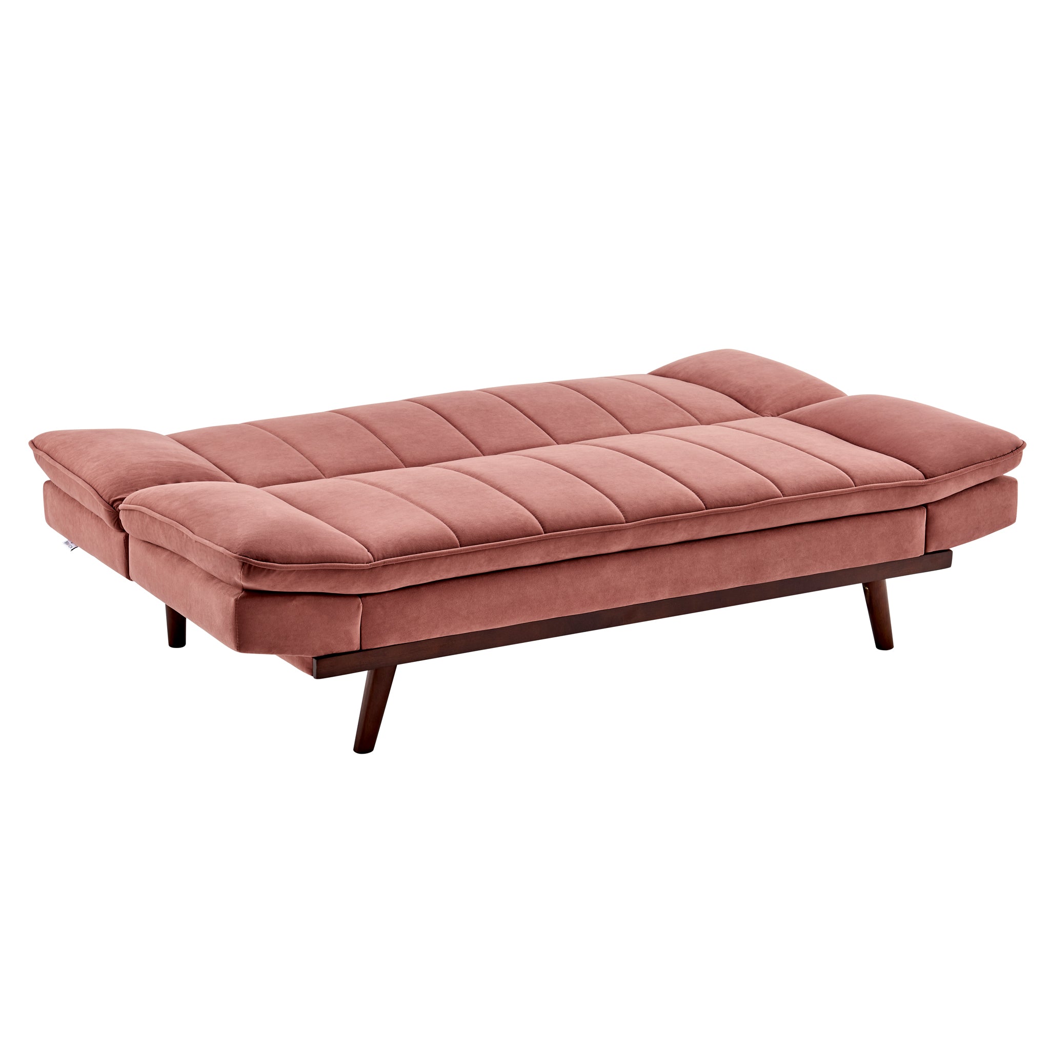Rose Pink Velvet 3 Seater Sofa Bed - Mondaine Sofas Bargainia