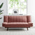 Rose Pink Velvet 3 Seater Sofa Bed - Mondaine - Bargainia.com - 