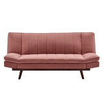 Rose Pink Velvet 3 Seater Sofa Bed - Mondaine - Bargainia.com - 
