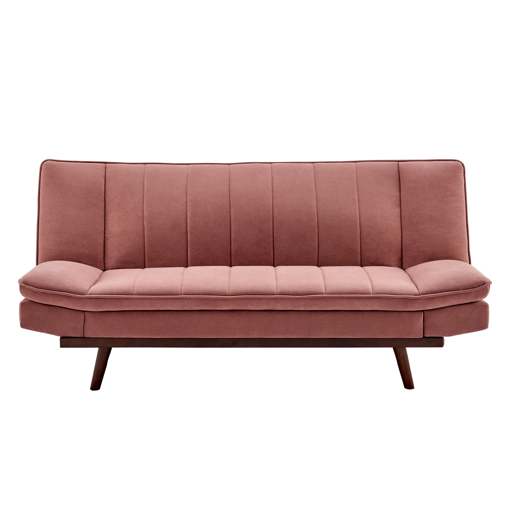 Rose Pink Velvet 3 Seater Sofa Bed - Mondaine - Bargainia.com - 