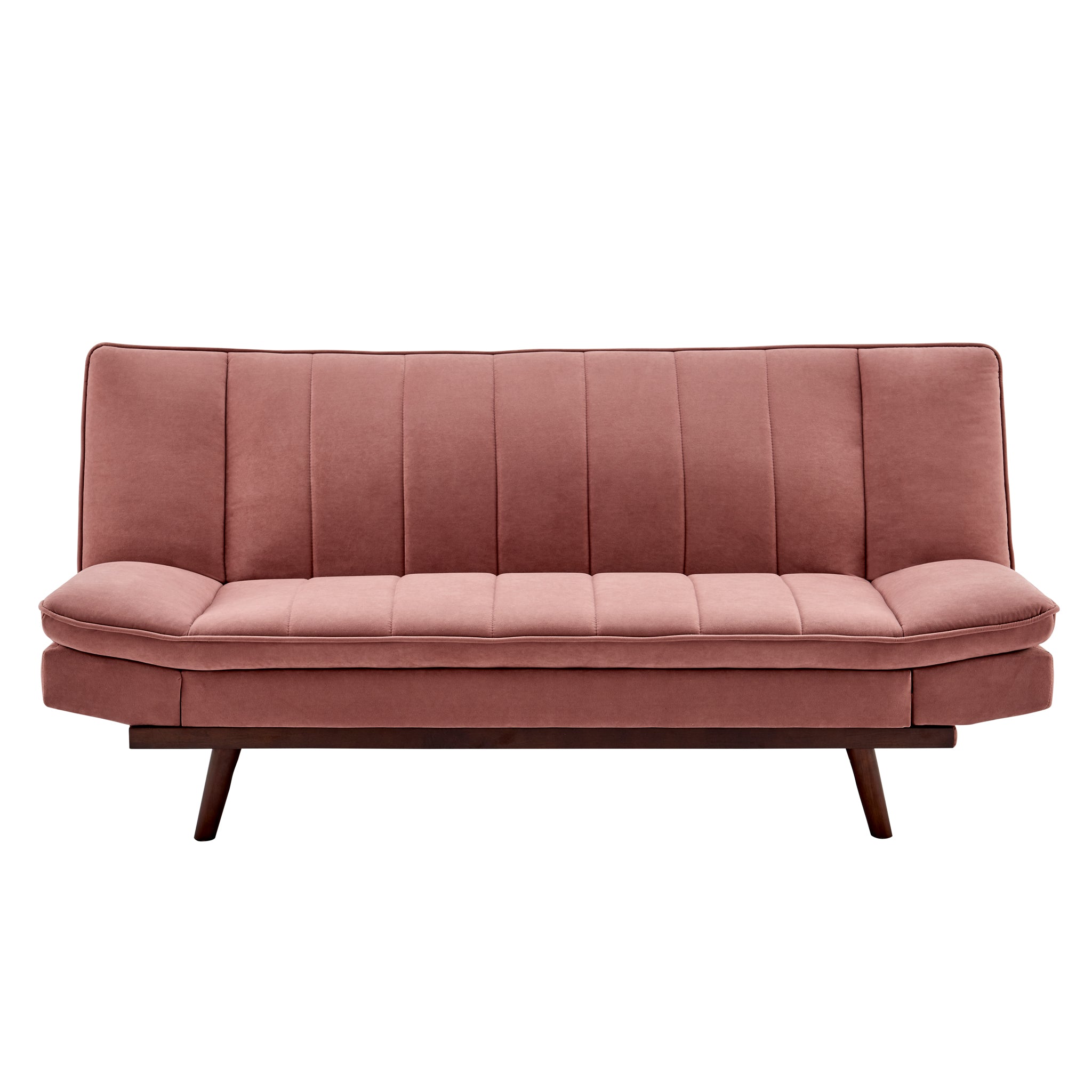 Rose Pink Velvet 3 Seater Sofa Bed - Mondaine Sofas Bargainia