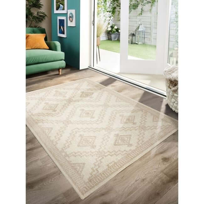 Rustic Rug Diamond Design - Bargainia.com - 5026134639041 - ATLASD_CREAMX_120X170